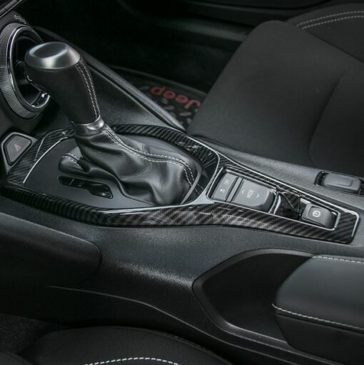 Second image of 2016 - 24 Camaro Carbon Fiber Shifter Gearbox Trim Cover | Carbon Fiber / Colored