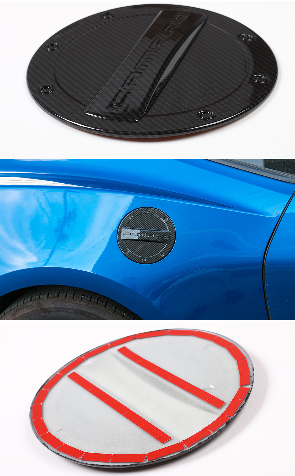 RT-TCZ For RAM Gas Cap Cover Fuel Tank Door Trim Carbon Fiber For Dodge RAM 2010-2017 Carbon Fiber Exterior Accessories