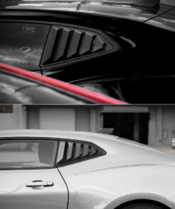 gloss/matte black side quarter window louvers 2016-19 camaro lt/rs/ss/zl1