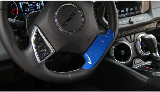 blue steering wheel panel 2016-18 chevy camaro