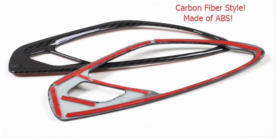 RT-TCZ Carbon Fiber Door Inner Grab Handle Cover Frame ABS Decor Trim Interior Accessories for Chevrolet Camaro 2017 2018 2019 2020 2021 