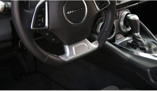 silver steering wheel panel 2016-18 chevy camaro