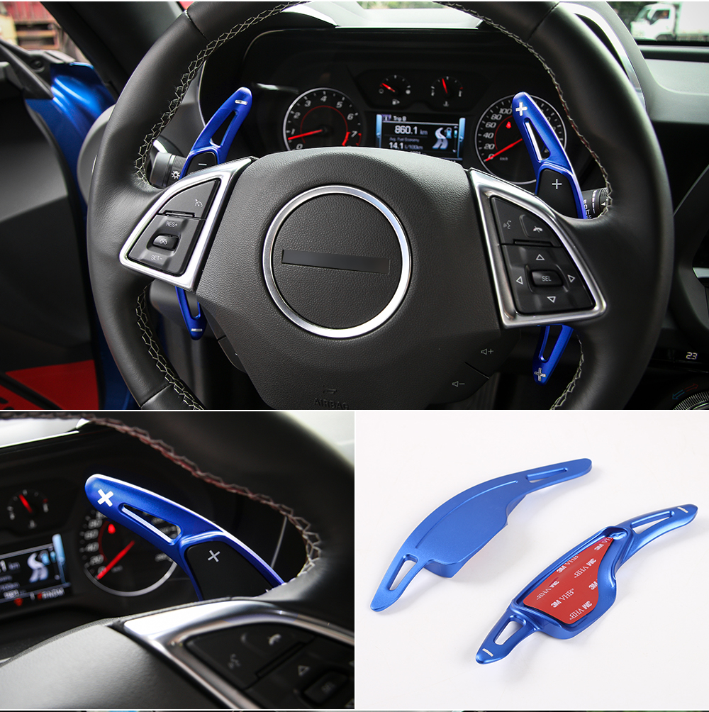 Red LIUYE Aluminum Alloy Car Steering Wheel Shift Paddle Shifter Extension for 2016-2019 Cadillac XT5 CT6,2012-2015 Chevy Chevrolet Camaro