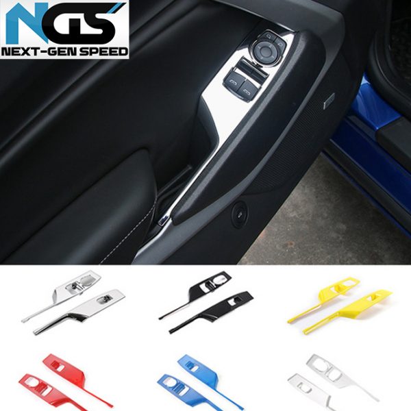 2016 - 24 Camaro Window Switch Panels Covers | Carbon Fiber / Colored