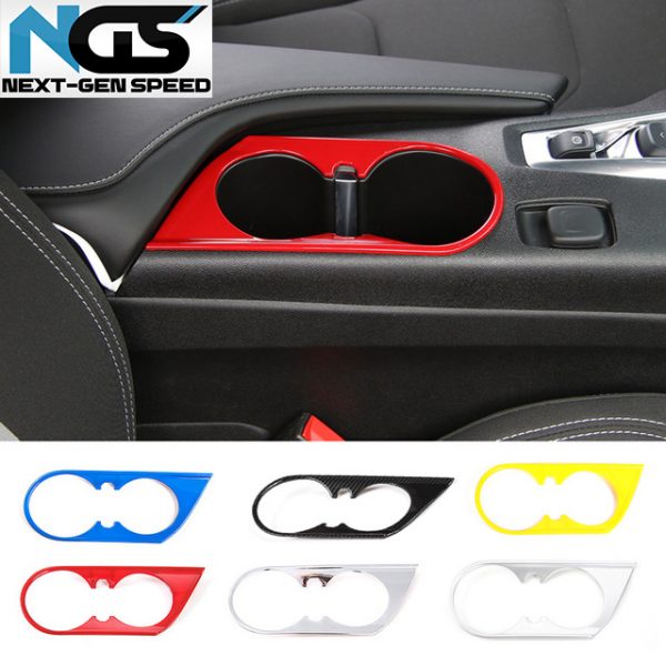 2016 - 24 Camaro Colored Cup Holder Trim Cover | Red, Blue, Yellow, Silver, or Chrome
