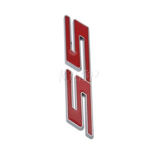 Second image of 2010 - 24 Camaro Red SS Bumper/Fender Emblem Badge Name Plate