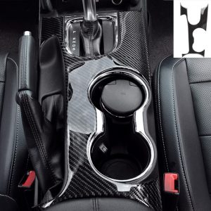 Carbon Fiber Interior Gear Shift Box Panel Cover Trim For Ford Mustang 2015-2019 