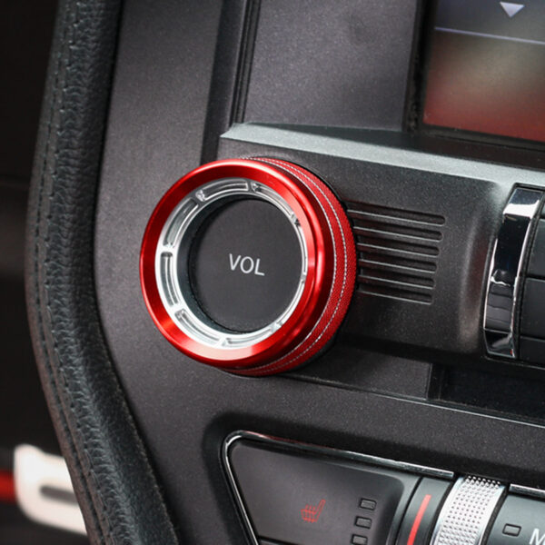 Second image of 2015 - 23 Mustang Colored Aluminum Interior Knobs Trim Cover Kit