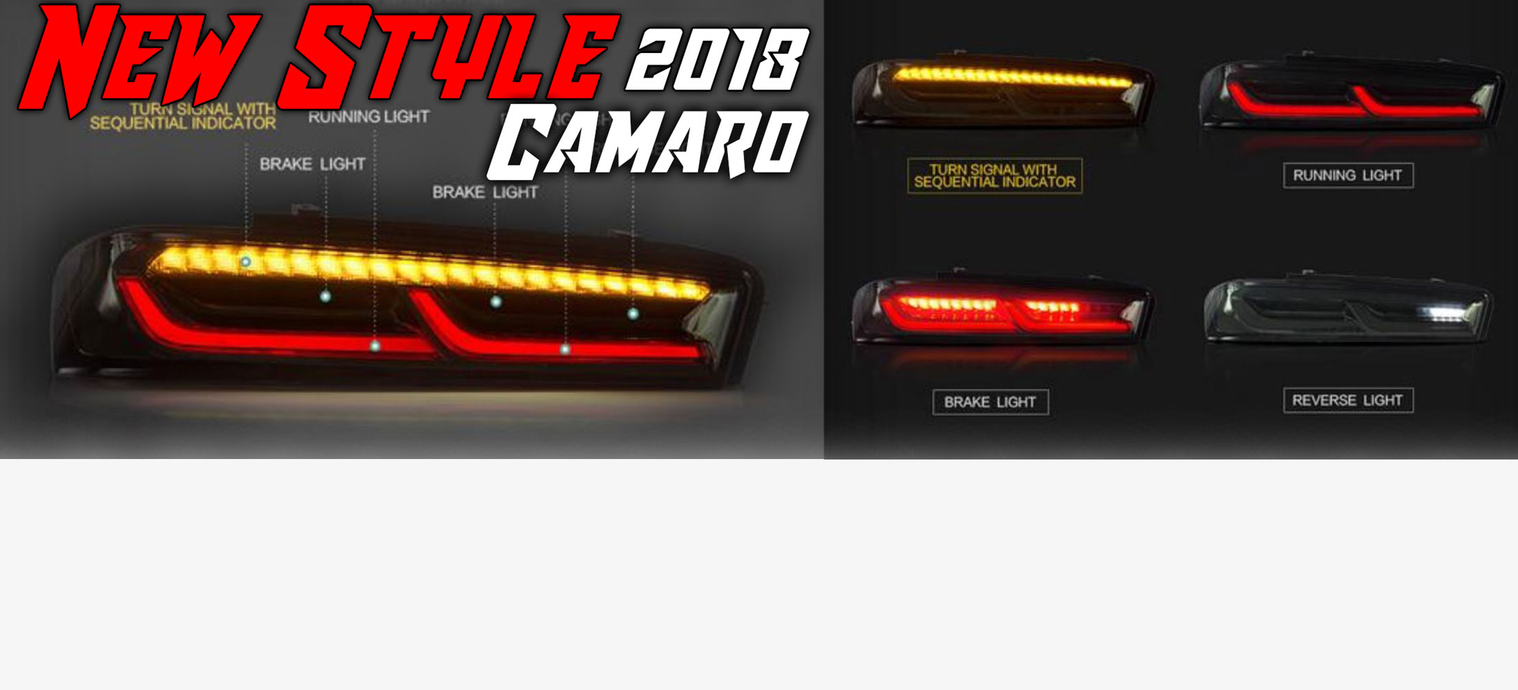 2016-18 Camaro NEW STYLE Tail Lights Available To Order