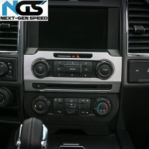 Second image of 2016 - 24 Ford F-150 Radio Trim Frame Cover (5 Finishes)