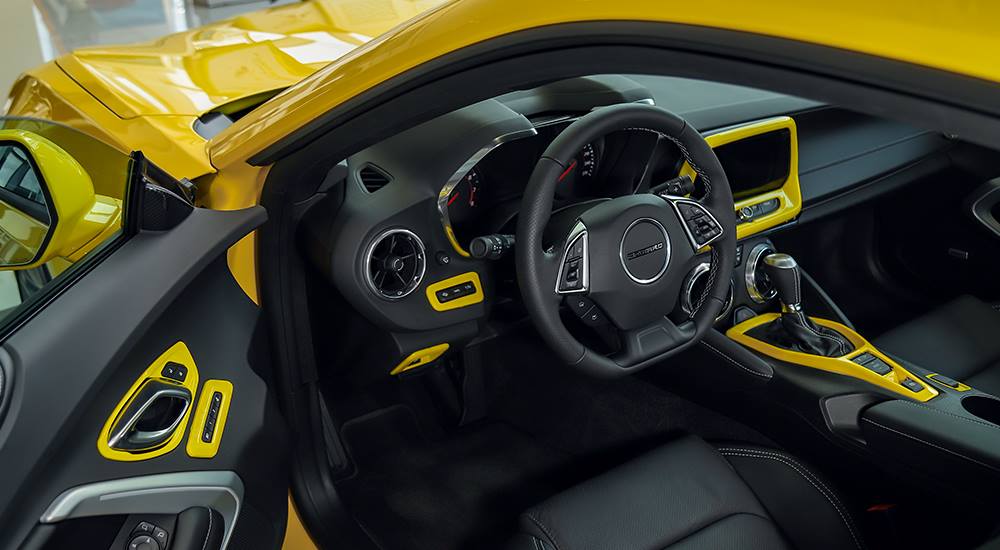 2017 24 Camaro Yellow Interior Trim Kit