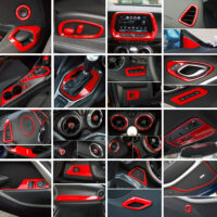 Newest-Dashboard-DVD-Frame-Door-Handle-Steering-Wheel-Air-Vent-Interior-Trims-Red-ABS-For-Chevrolet