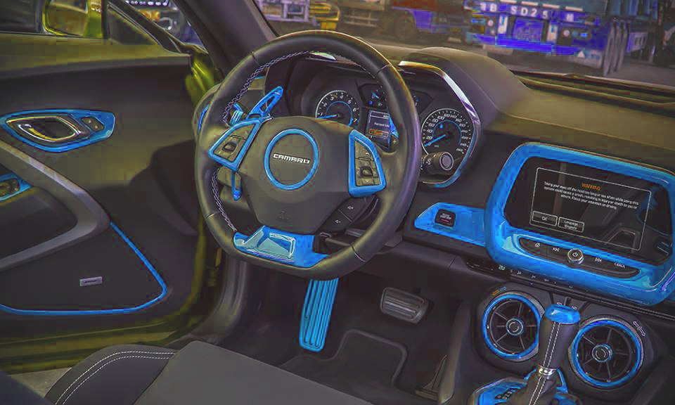 2016-24 Camaro Blue Interior Trim Kit