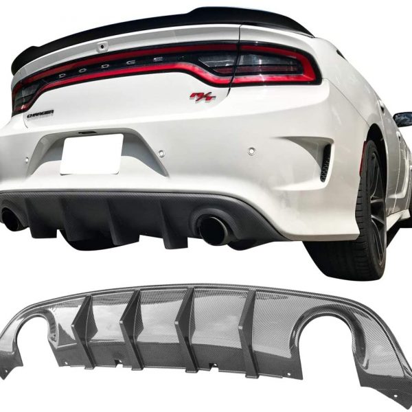 2015 - 24 Charger Carbon Fiber Single Tip SRT Diffuser