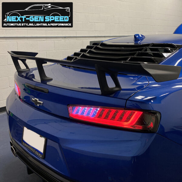 2016 - 24 Camaro ZL1 1LE Matte Black High Wing Rear Trunk Spoiler (Coupe/Convertible)