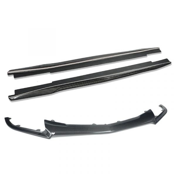 2016 - 19 Cadillac CTS-V Carbon Fiber Front Splitter & Side Skirts Rockers