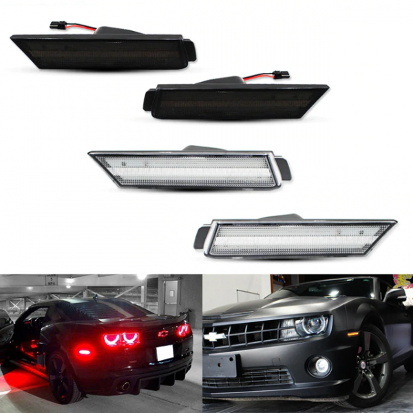 2010 - 2015 5th Gen Camaro Smoked LED Side Marker Lights