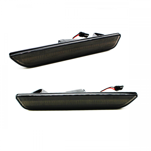 Second image of 2015 - 23 Ford Mustang Smoked RGB/Flow Series LED Rear Reflectors | Color Changing