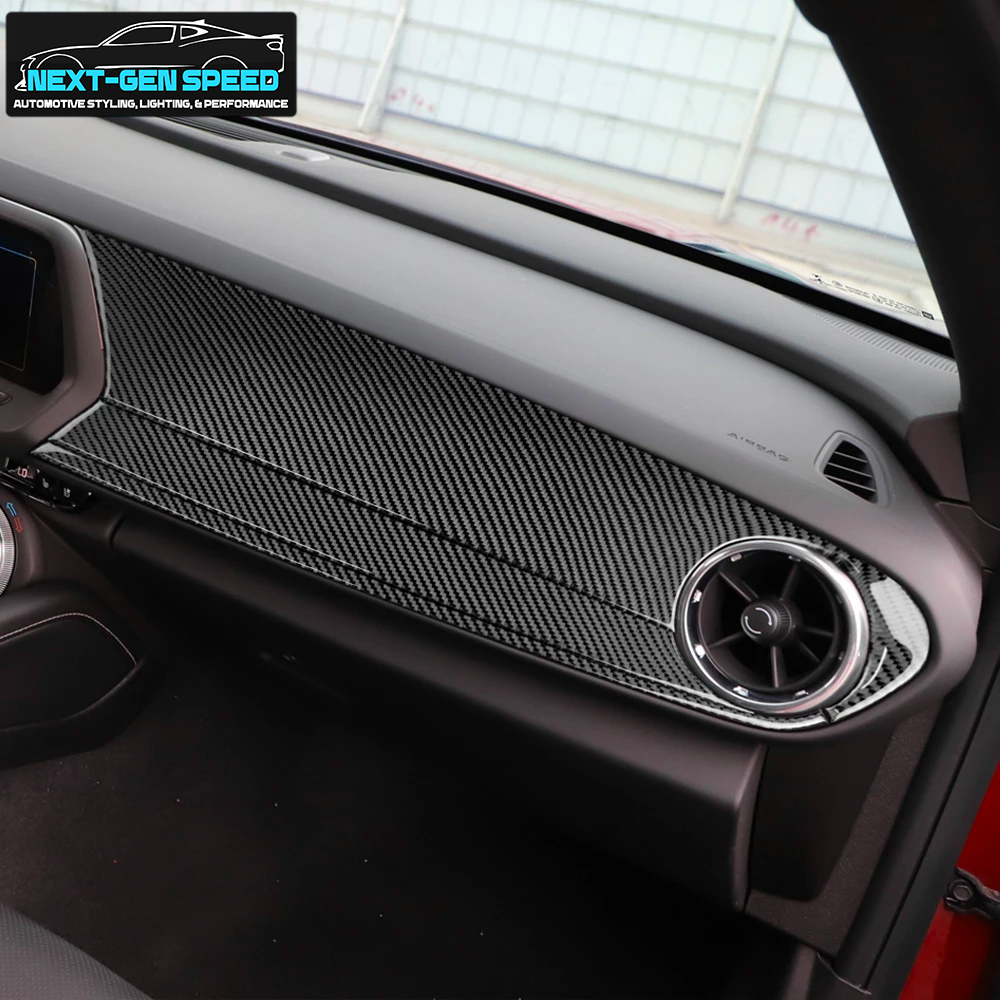 Carbon Fiber Passager Side Dashboard Cover Trim fit For Chevrolet Camaro 