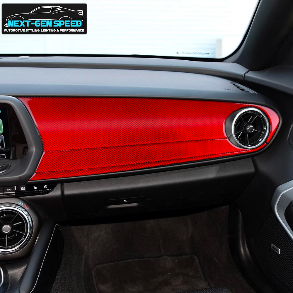 Carbon Fiber Passager Side Dashboard Cover Trim fit For Chevrolet Camaro