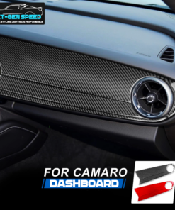 YOCTM Real Carbon Fiber Passenger Co-Pilot Dashboard Cover Trim for Chevrolet Camaro 2016 2017 2018 2019 2020 
