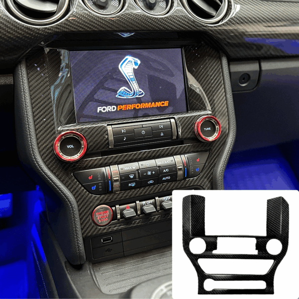 Carbon Fiber Interior Trim Kit For 2015+ Ford Mustang – 20pcs Center Console