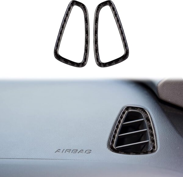 2016 - 24 Camaro Real Carbon Fiber Dash Vent Covers | Black / Red