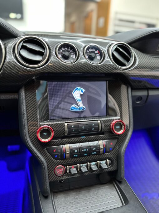 2015-24 Mustang Real Carbon Fiber Radio Nav Trim Cover