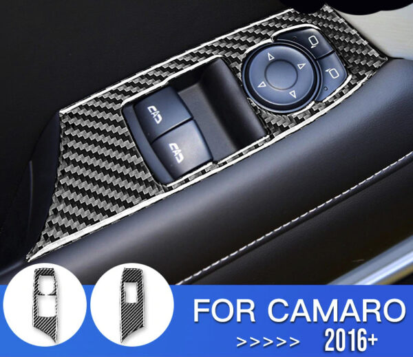 2016 - 24 Chevy Camaro Carbon Fiber Window Switch Covers