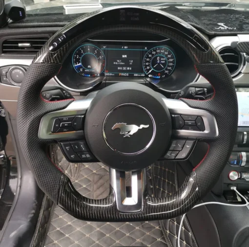 2015-2023 Ford Mustang Carbon Fiber Custom Steering Wheel | GT/Ecoboost/GT350/Mach 1