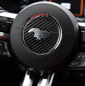 2015 - 23 Ford Mustang Real Carbon Fiber Steering Wheel Cover | Next-Gen Carbon