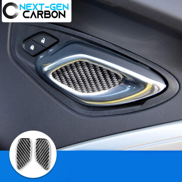 2016 - 24 Camaro Carbon Fiber Inner Door Handle Surround Covers