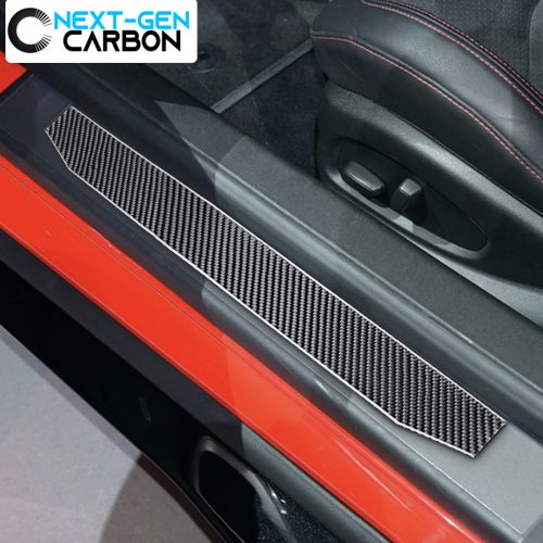 Second image of 2016 - 24 6th Gen Camaro Carbon Fiber Door Sill Covers | Next-Gen Carbon
