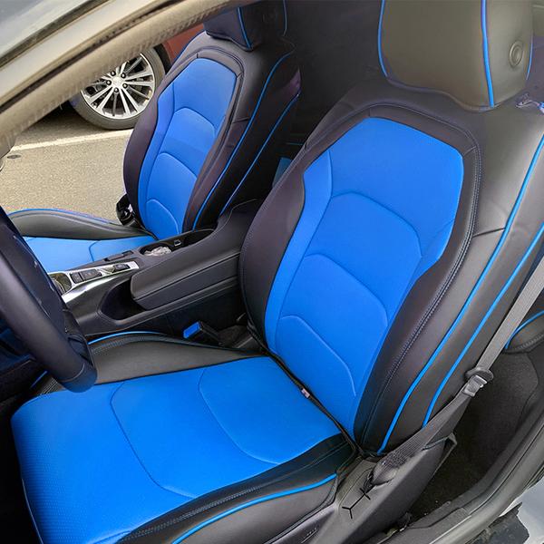 Two Tone Leather Seat Covers 2018 2022 Chevy Camaro Next Gen Sd - 2019 Dodge Charger Custom Seat Covers
