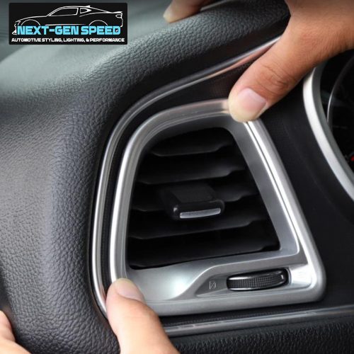 Second image of 2015 - 24 Dodge Challenger Colored / Carbon Fiber Dashboard Vent Trim Kit