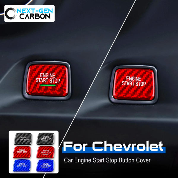 2016 - 24 Camaro / 2014 - 19 C7 Corvette Carbon Fiber Push Start Button Cover | Next-Gen Carbon