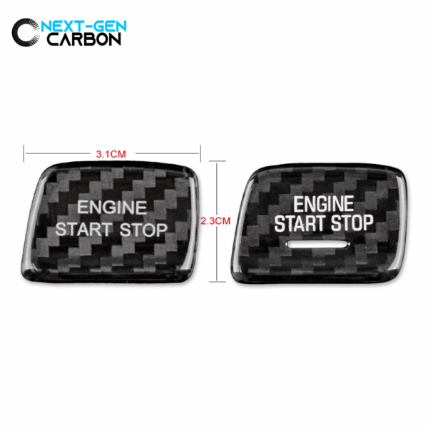 Second image of 2016 - 24 Camaro / 2014 - 19 C7 Corvette Carbon Fiber Push Start Button Cover | Next-Gen Carbon