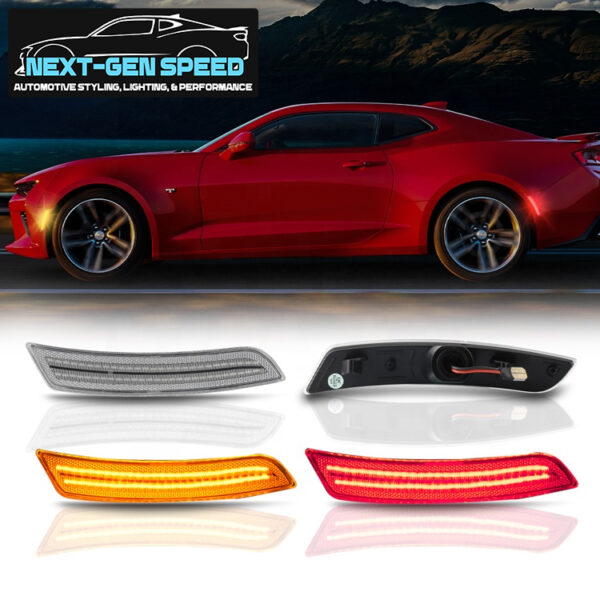 2016 - 24 Chevy Camaro Clear Dual LED Side Markers