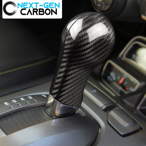 Second image of 2010 - 15 Camaro Carbon Fiber Shifter Knob Handle Cover | Next-Gen Carbon