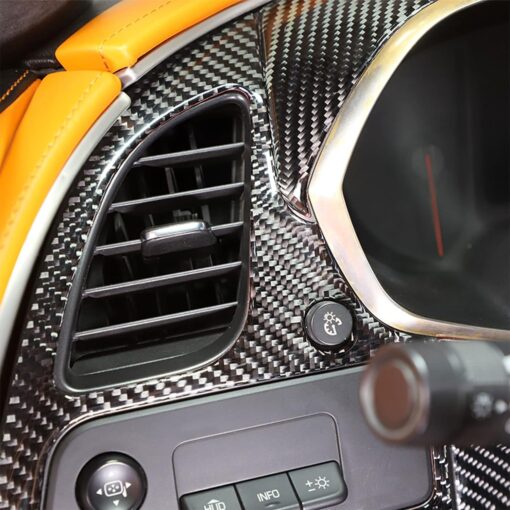 2014 - 19 C7 Corvette Real Carbon Fiber Dashboard Panel Overlay Cover