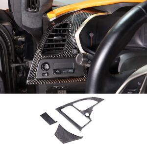 2014 - 19 C7 Corvette Real Carbon Fiber LH Dashboard Panel Overlay Cover | Next-Gen Carbon