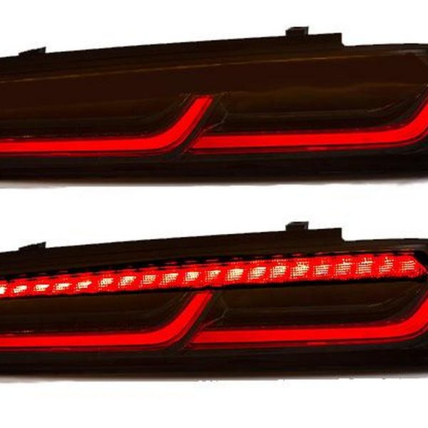 2016 - 18 Camaro Smoked Sequential Tail Lights - Red Signal