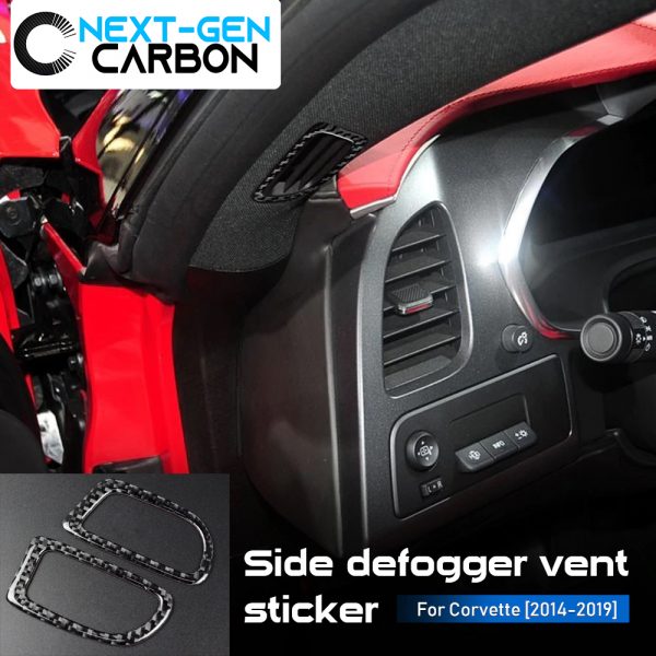 2014 - 19 C7 Corvette Carbon Fiber Side Vent Defogger Trim Covers | Next-Gen Carbon