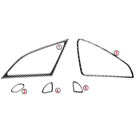 Second image of 2014 - 19 C7 Corvette Carbon Fiber Speaker Door Lock Trim  | Next-Gen Carbon