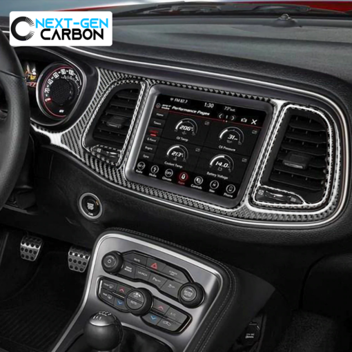 Second image of 2015 - 24 Challenger Real Carbon Fiber Dashboard Insert Overlay
