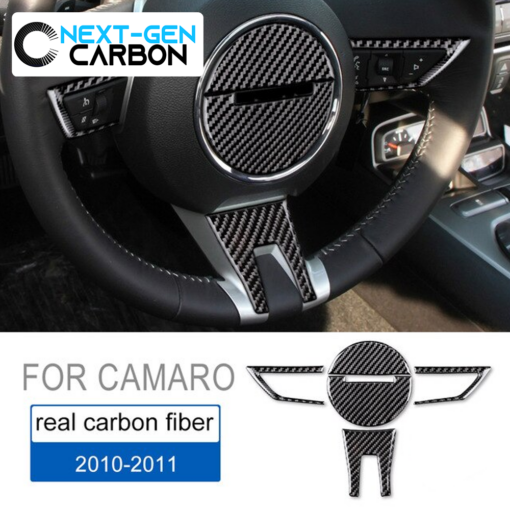 Camaro Carbon Fiber Steering Wheel Trim Cover Kit