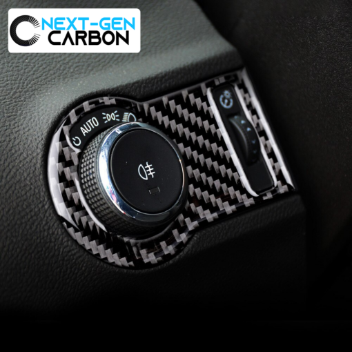 Camaro Carbon Fiber Headlight Switch Trim Overlay