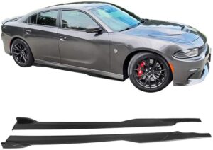 2015 - 24 Dodge Charger SRT Scatpack Slim Unpainted Black Side Skirts