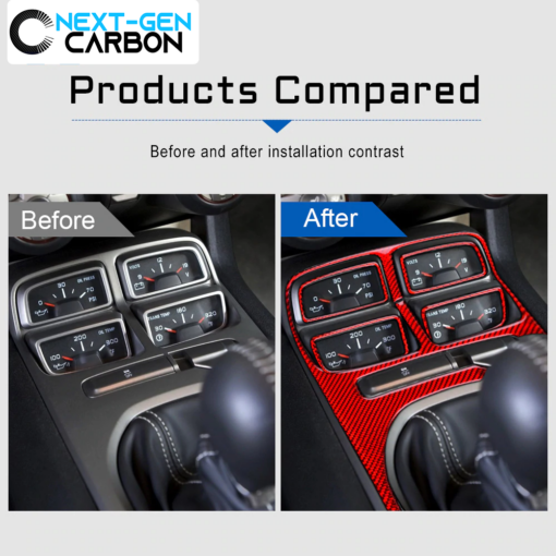 Camaro Carbon Fiber Center Console Overlay Kit