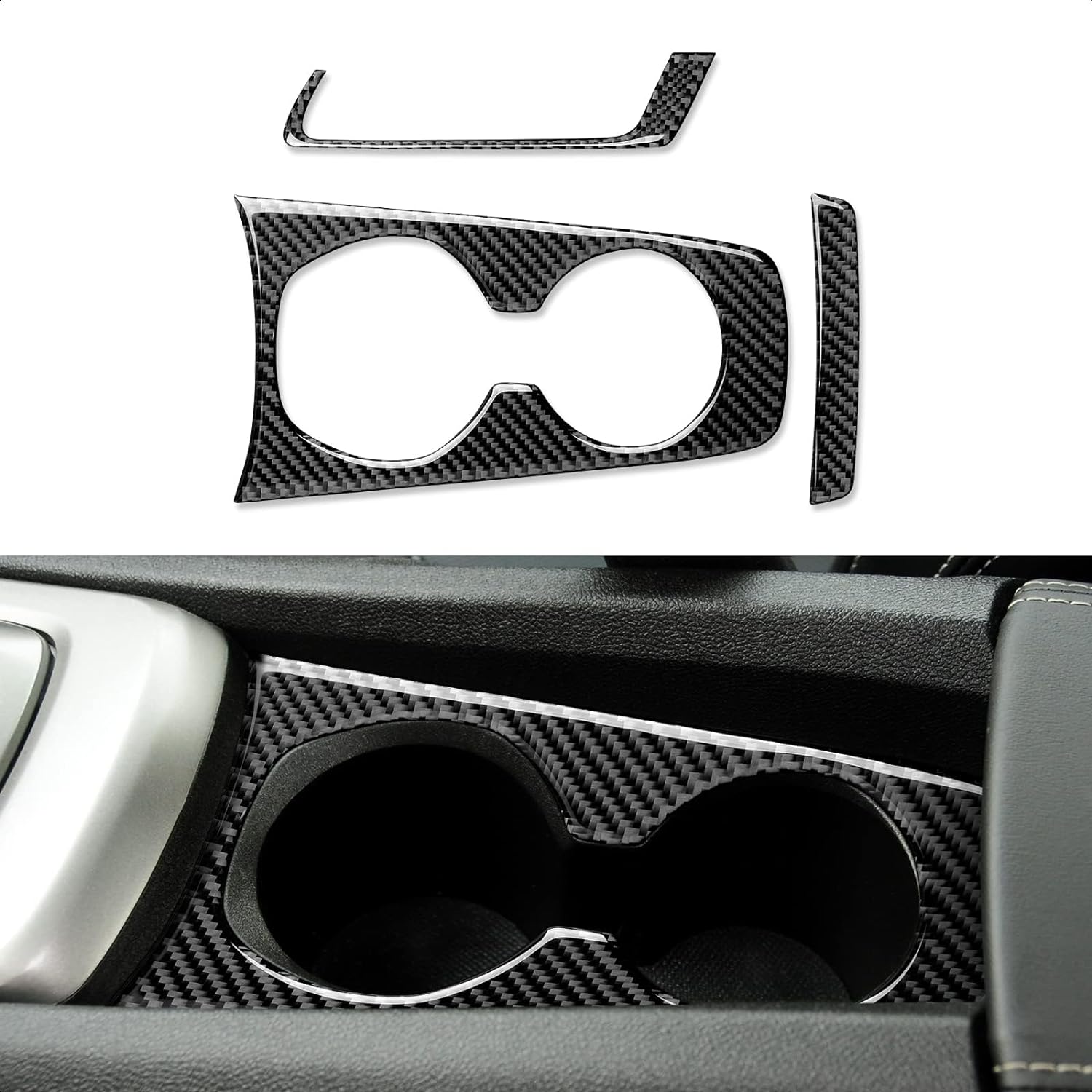 2010 - 15 Camaro Real Carbon Fiber Dashboard Overlay Kit | Black / Red  Carbon - Next-Gen Speed